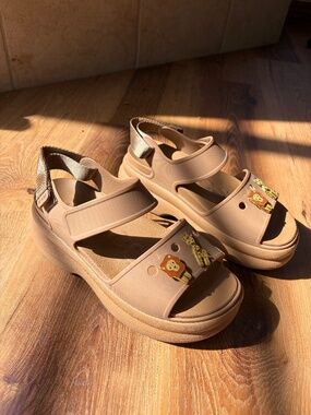 Size 7 Croc platform sandals
